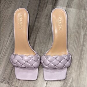 Torgeis Women's Lavender Braided Heels
